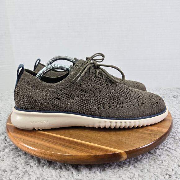 Cole Haan 2.ZeroGrand Gray Stitchlite Wingtip Business Casual Oxford Mens 8 M - Picture 3 of 12